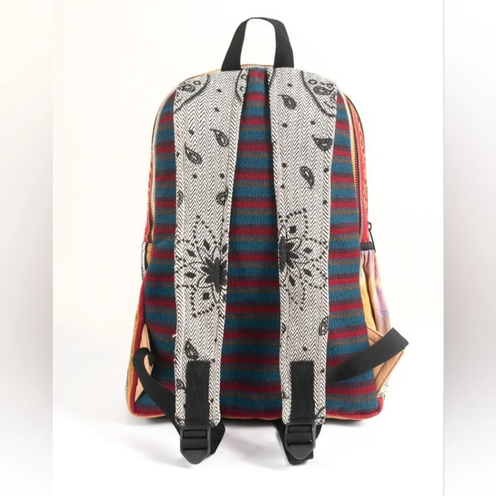 Colorful Upcycled Boho Patchwork Backpack RANDOM ASSORTED - Picture 2 of 7